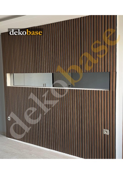 100X240 cm Ceviz Renk Akustik Ahşap Duvar Paneli