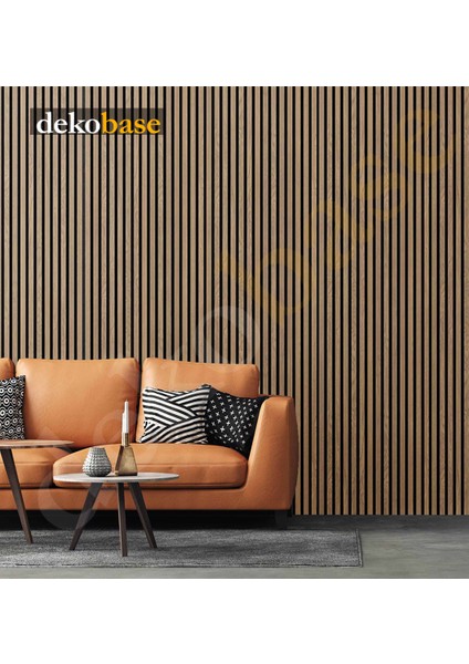 100X240 cm Ceviz Renk Akustik Ahşap Duvar Paneli