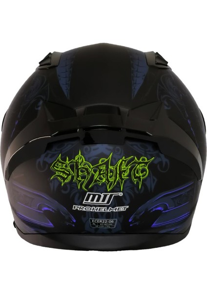 Motosiklet Kaskı Ece 22.R06 Sertifikalı Double Vizör Full Face Kask Mision Blue