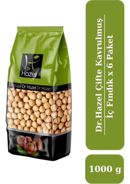 Drhazel Çifte Kavrulmuş Iç Fındık 1000 G x 6 Paket