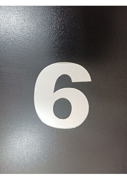 Tekno Trust Kapı Daire Numarası Posta Kutusu Rakam Gümüş Renk Aynalı Pleksi