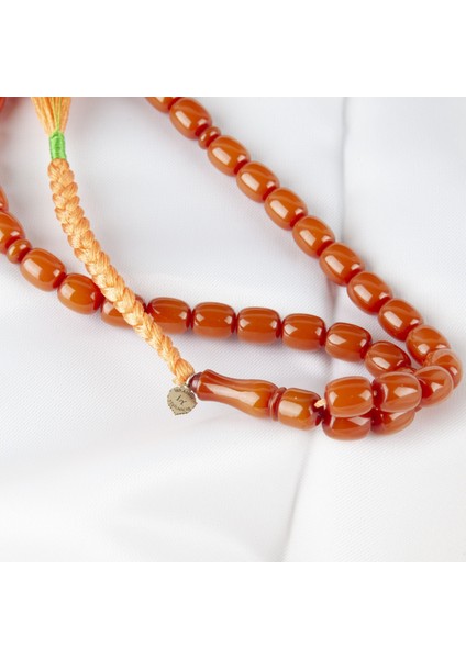 Sıkma Kehribar Tombul Kapsül Kesim 8.5X10MM Tesbih modelleri