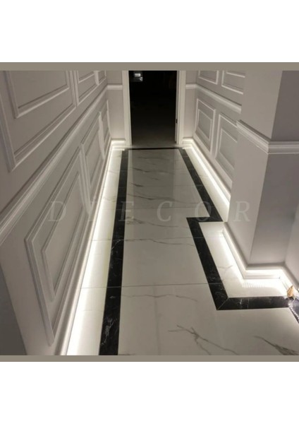 Dekoratif Boyanabilir 25 Adet 11,5 cm LED Döşenebilen Polistren Süpürgelik