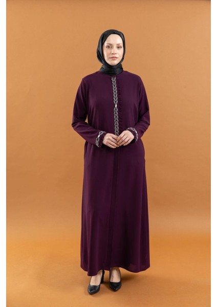 6208 Bsn Detaylı Ferace Mürdüm