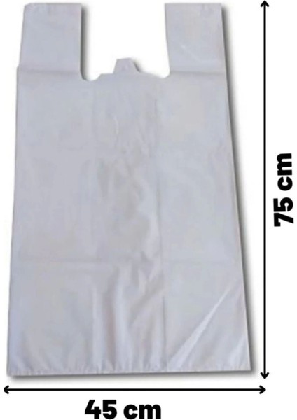 100 Adet 45X75 Ultra Kalın Et Taşıma Poşeti Poşeti (40 kg Taşır)