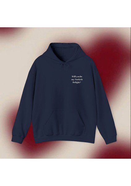 Sueso Store Will You Be My Turksih Delight Nakışlı Y2K Lacivert Sweatshirt (Sevgililer Gününe Özel)