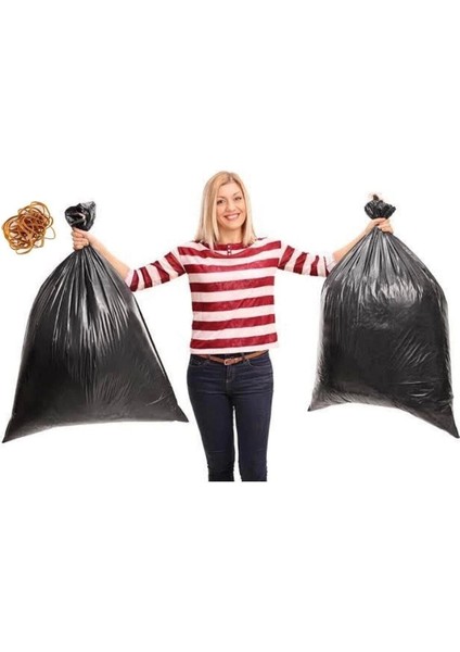 Jumbo Boy Rulo Çöp Poşeti 80X110 cm Çöp Torbası 10LU 20 Paket (200 Adet)