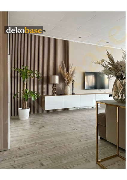 40X240 cm Atlantik Çam Renk Akustik Ahşap Duvar Paneli modelleri
