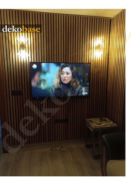 40X240 cm Atlantik Çam Renk Akustik Ahşap Duvar Paneli fırsatları