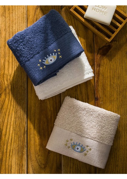 3’lü Göz Nakışlı Pamuklu El Havlusu 30 x 50 cm modelleri