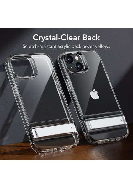 Apple iPhone 15 Standlı Şeffaf Kılıf