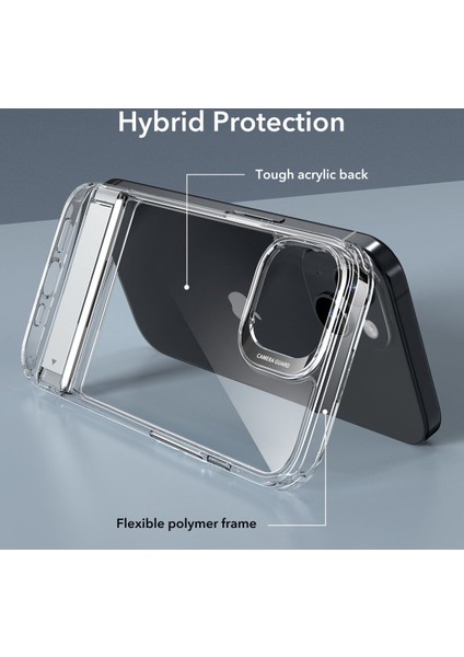 Apple iPhone 15 Standlı Şeffaf Kılıf
