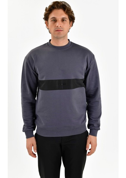 Rafined Workday Erkek Gri Sweatshirt (BCS2451-19)
