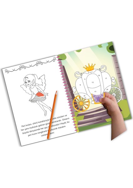 Bitmeyen Tükenmeyen Masal Temalı Tak Çıkar Numaralı Sticker Boyama Kitabı Eğlenerek Öğren Boya ve Keşfet fiyatları