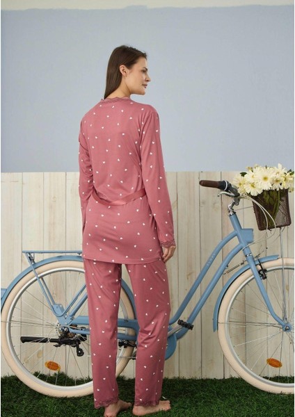 Kadın Pembe 3'lü Pijama Takımı fırsatları