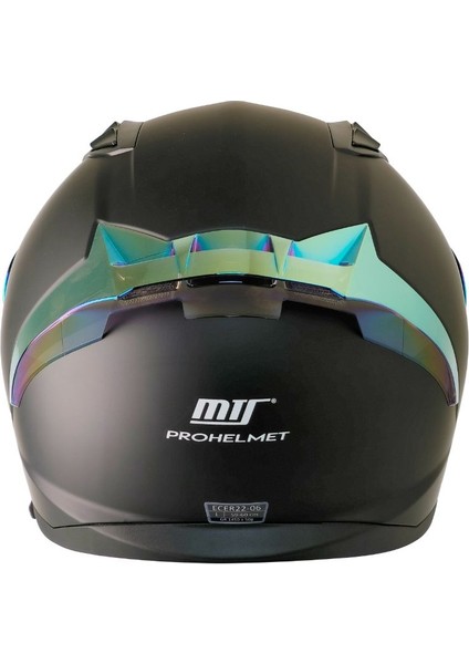 Motosiklet Kaskı Ece 22.R06 Sertifikalı Double Vizör Full Face Kask Mat Siyah modelleri