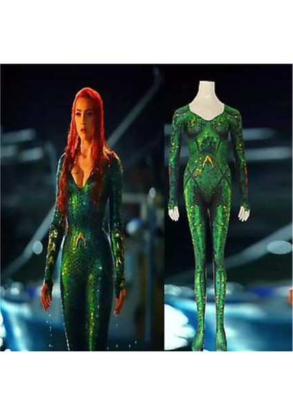 Cosplay Kostüm, Kadın Aquaman Yetişkin Deluxe Mera Cosplay Kostümü, Aquaman Cosplay