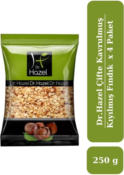 Drhazel Çifte Kavrulmuş Kıyılmış Fındık 250 G x 4 Paket