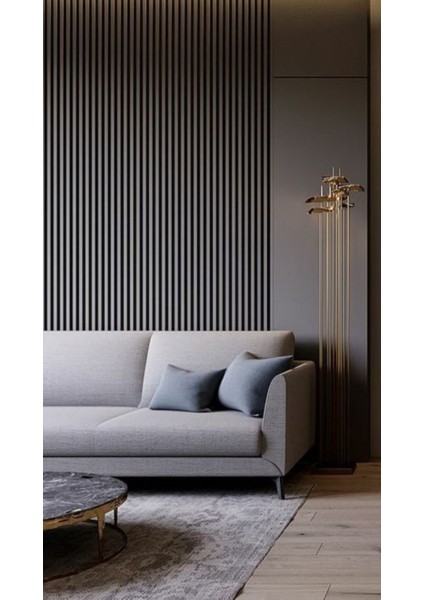 Antrasit Gri Pvc Duvar Paneli 1 Adet 16CM x 145CM