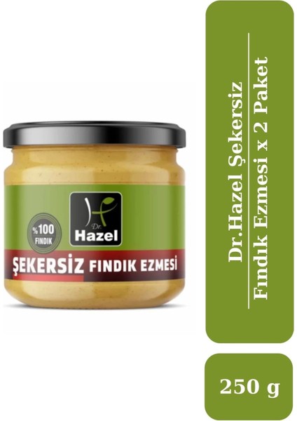 Şekersiz Fındık Ezmesi 250 gr x 2 paket