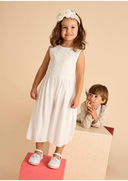 Kız Çocuk Güpürlü Şifon Tulum