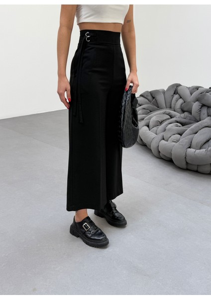 Kadın 230 gr Poly Viscose Full Likra Metal Toka Aksesuarlı Pantolon modelleri