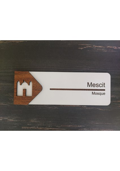 Mescit Ofis Oda Kapı İsimliği Yönlendirme Tabelası Levhası Kişiselleştirilebilir