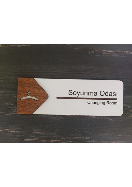 Soyunma Odası Ofis Oda Kapı İsimliği Yönlendirme Tabelası Levhası Kişiselleştirilebilir