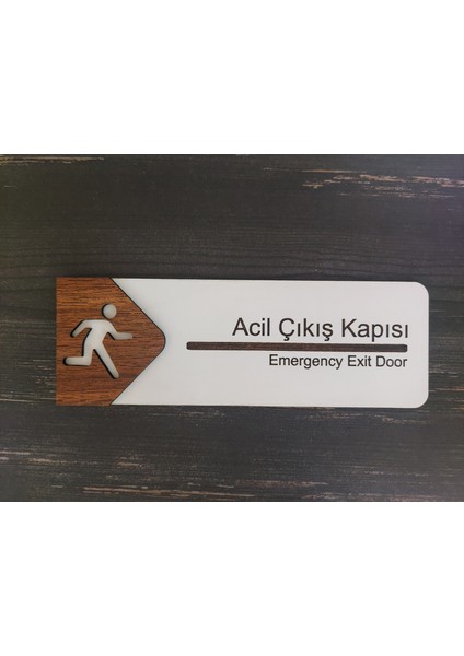 Acil Çıkış Kapısı Ofis Oda Kapı İsimliği Yönlendirme Tabelası Levhası Kişiselleştirilebilir