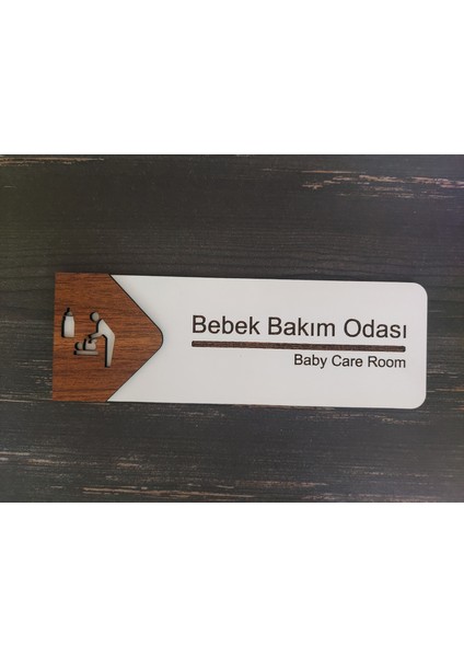 Bebek Bakım Odası Ofis Oda Kapı İsimliği Yönlendirme Tabelası Levhası Kişiselleştirilebilir