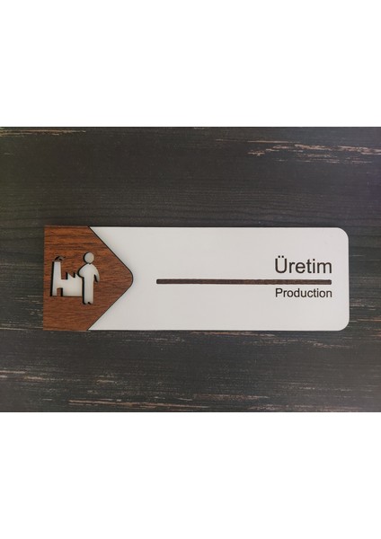 Üretim Ofis Oda Kapı İsimliği Yönlendirme Tabelası Levhası Kişiselleştirilebilir