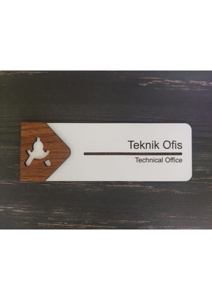 Teknik Ofis Ofis Oda Kapı İsimliği Yönlendirme Tabelası Levhası Kişiselleştirilebilir