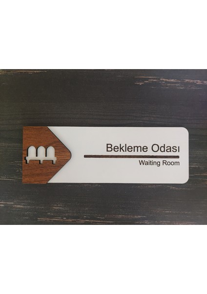 Bekleme Odası Ofis Oda Kapı İsimliği Yönlendirme Tabelası Levhası Kişiselleştirilebilir