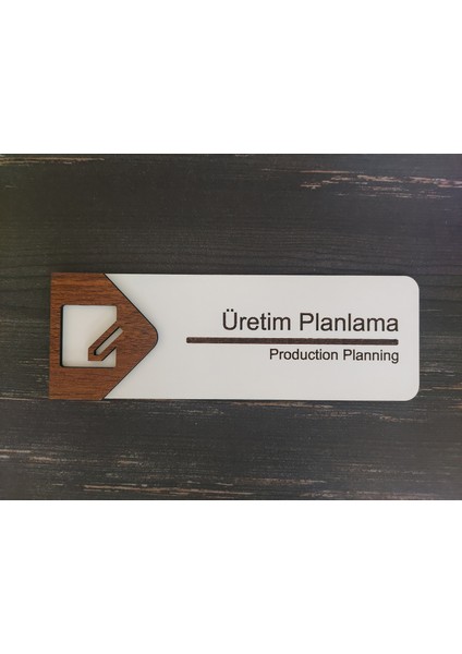 Üretim Planlama Ofis Oda Kapı İsimliği Yönlendirme Tabelası Levhası Kişiselleştirilebilir