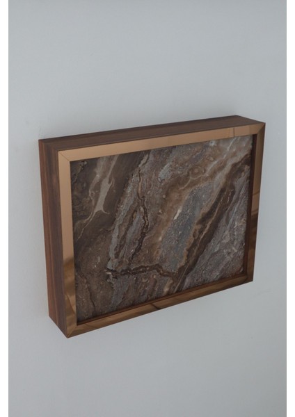 Lüx Ahşapbronz-Brown 32X40-25X35 Sigorta Priz ve Modem Saklama Kutusu,kablo Gizleme Düzenleyici Kut
