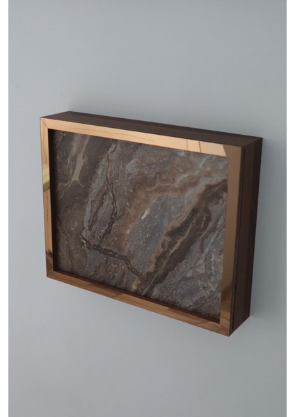 Lüx Ahşapbronz-Brown 32X40-25X35 Sigorta Priz ve Modem Saklama Kutusu,kablo Gizleme Düzenleyici Kut