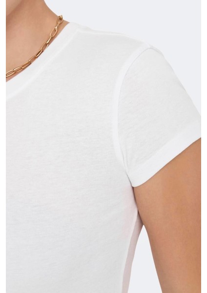 Onlelına S/s O-Neck Short Top Jrs Noos Beyaz indirimleri