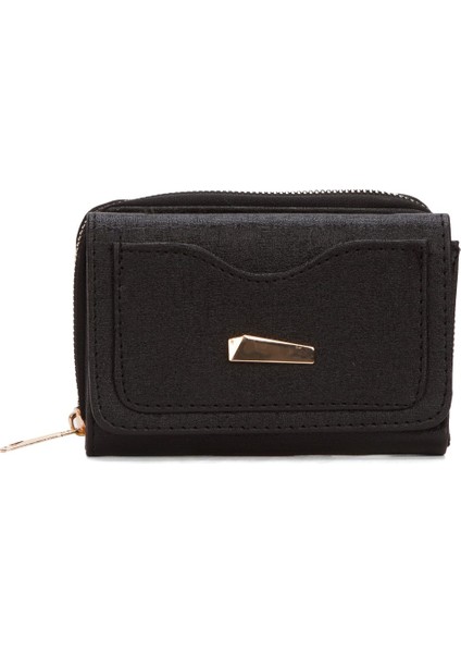 Kadın Siyah Suni Deri Kartlık ve Cüzdan NEWPOLO297