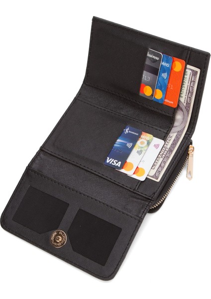Kadın Siyah Suni Deri Kartlık ve Cüzdan NEWPOLO297 fiyatları