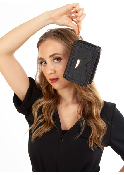 Kadın Siyah Suni Deri Kartlık ve Cüzdan NEWPOLO297 fırsatları