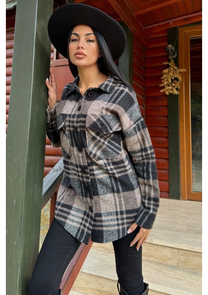 Kahve Ekose Desenli, Yumuşak Dokulu, Relax Fit, Oduncu Gömlek fiyatları