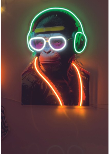 Neon LED Tabela Maymun Neon Plexi Tablo