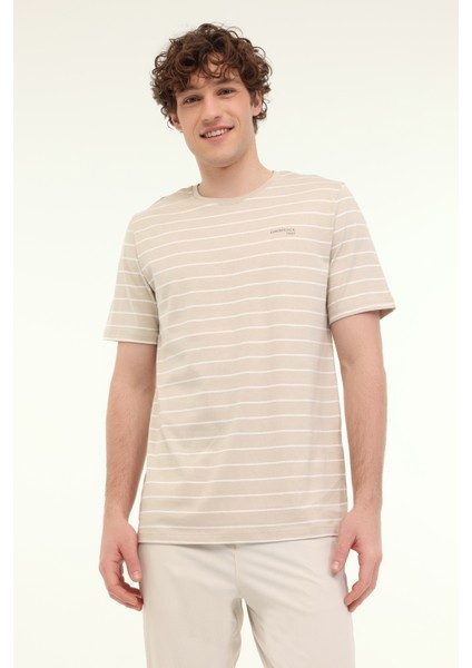 ml Magnus 11ITL1073 5fx Bej Erkek Kısa Kol T-Shirt