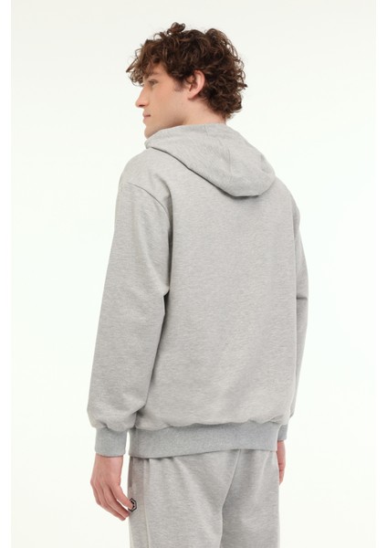 MB SN73 Hoodıe 5fx Grı Melanj Erkek Sweatshirt