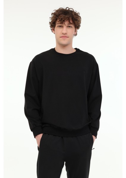 MB SN75 C Neck Sw 5fx Siyah Erkek Sweatshirt