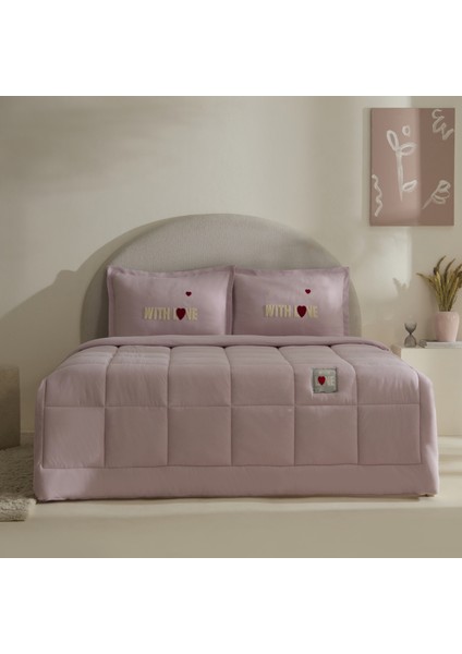 With Love Çift Kişilik Comfort Set Pembe