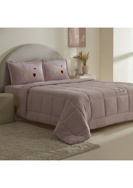 With Love Çift Kişilik Comfort Set Pembe