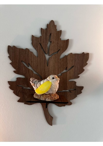 3’lü Ahşap Duvar Süsü Rafı - Yaprak Mumluk ve Dekoratif Aplik Seti fiyatları