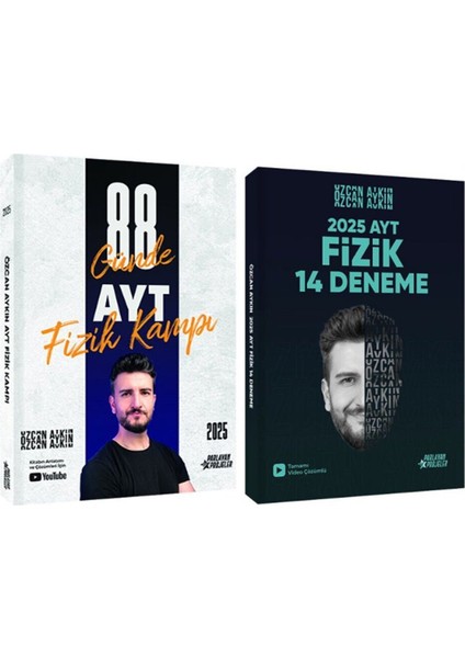 2025 Ayt 88 Günde Fizik Kampı ve Deneme Seti 2 Kitap