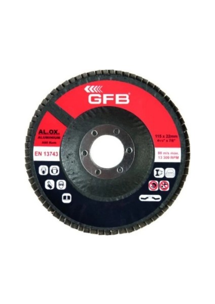 Alüminyum Flap Disk Zımpara 115 mm 80 Kum 10 Adet
